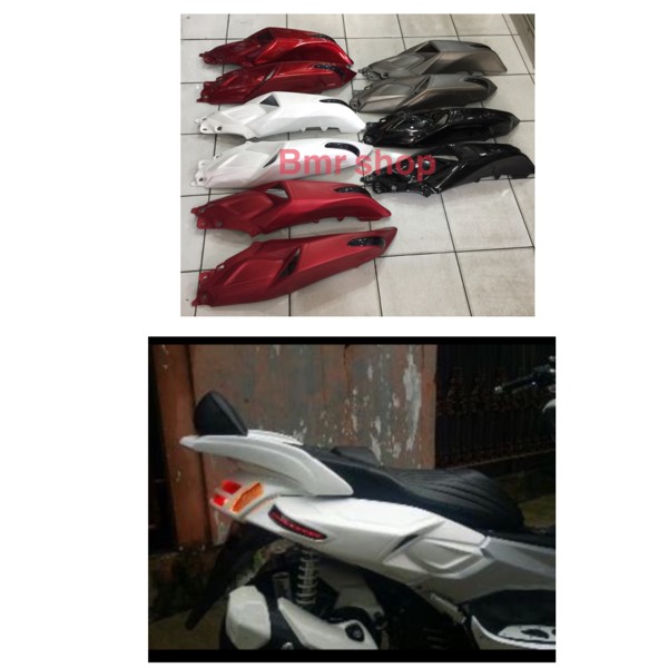 body custom nmax old dilengkapi sein LED , body kit nmax , body belakang custom model predator nmax 