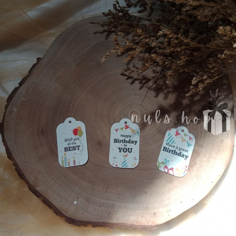 

Hangtag Birthday Putih | Hang Tag Label Ulang Tahun