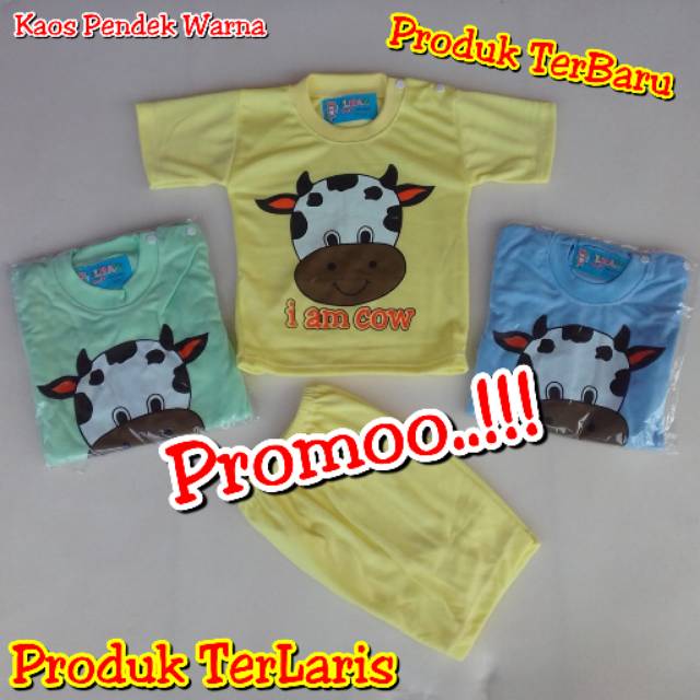 Baju celana bayi Kaos Warna Pendek Terlaris