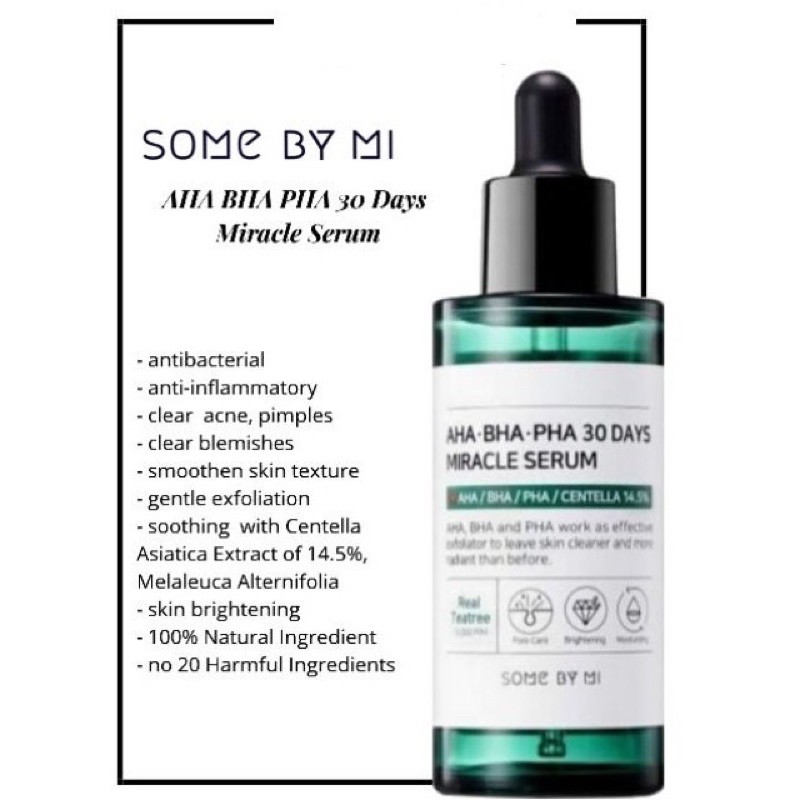 SOME BY MI AHA BHA PHA 30 Days Miracle Serum Korea / Somebymi / Centella Asiatica / Perawatan Wajah