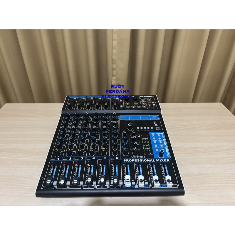 MIXER AUDIO 6 CHANNEL BLUETOOTH SOUND CARD HARDWELL LEVELUP 6