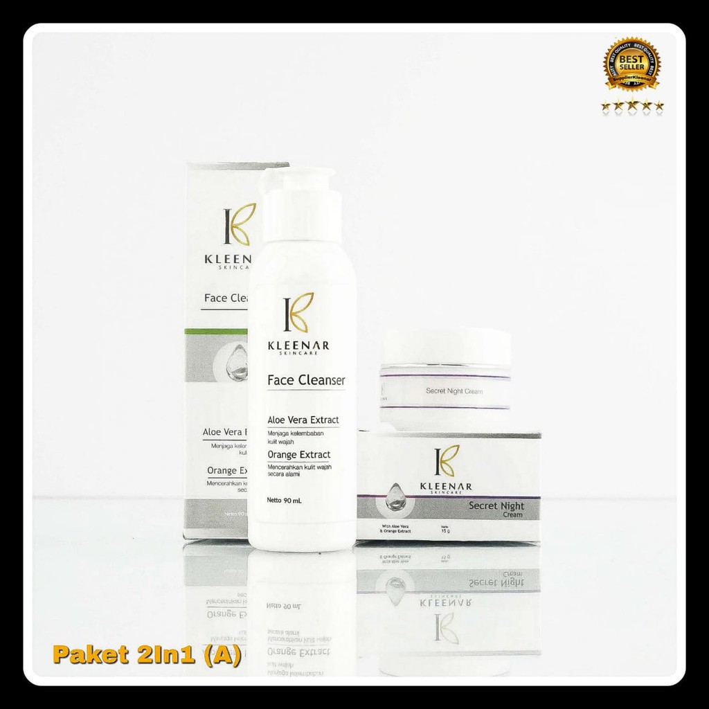 PAKET KLEENAR SKINCARE 2 in 1 (A) | 100% AMAN dan ORIGINAL | Lulus uji BPOM | PAKET KECANTIKAN