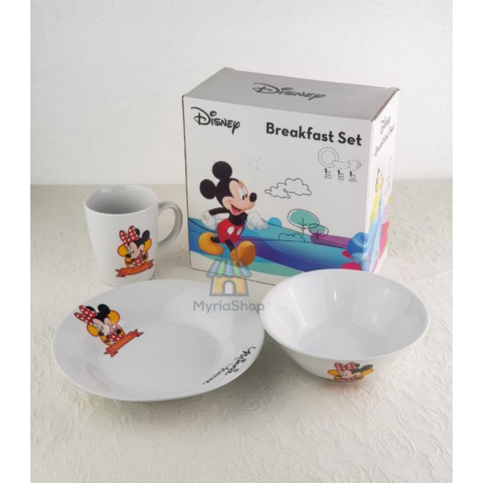 Breakfast set / set alat makan karakter Disney Murah