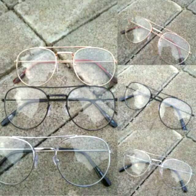 Kacamata oval palang vintage retro
