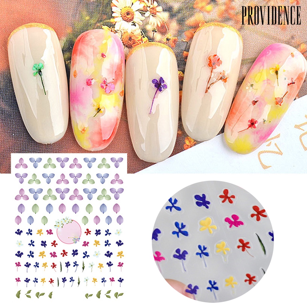 Providence Nail Sticker Flower Patterns DIY Colorful Craft Ultra Thin 3D Adhesive Nail Stickers for Manicure