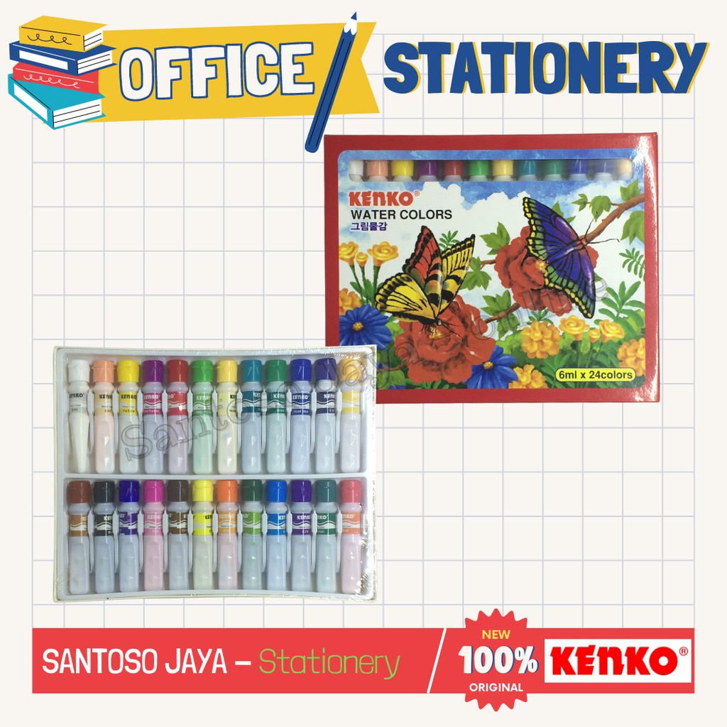 

Cat Air KENKO 24 Warna - Water Colors KENKO 24x6ml - 24WC-6PB