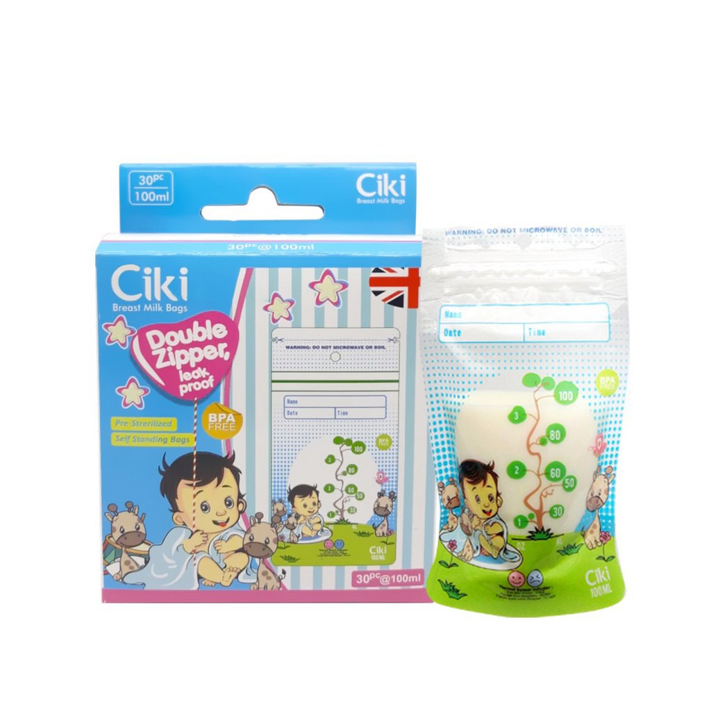 CIKI breast milk Bags Kantong ASI 100ml / 200ml Isi 30pc