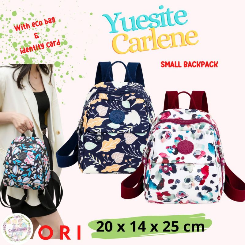 TAS RANSEL WANITA KECIL YUESITE CARLENE MOTIF SMALL BACKPACK