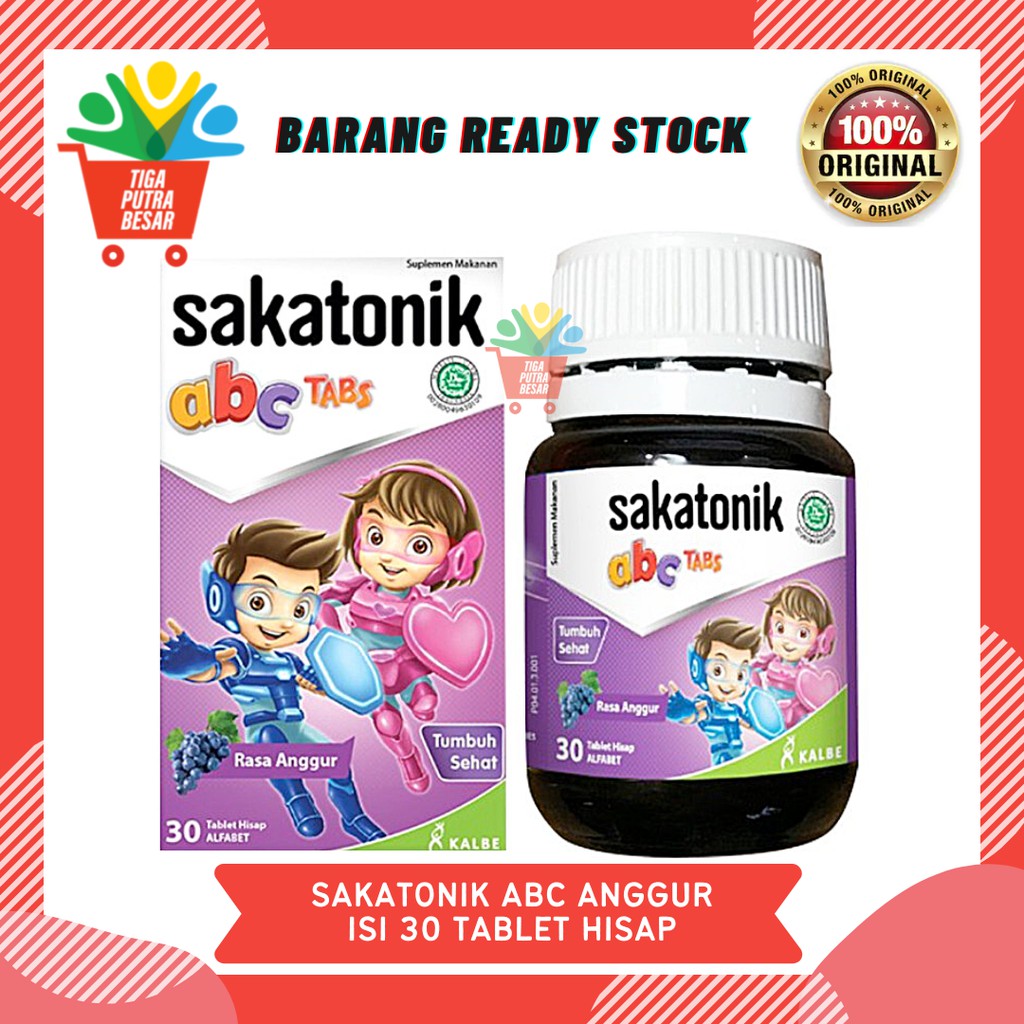 SAKATONIK ABC ANGGUR ISI 30 TABLET HISAP RASA GRAPE