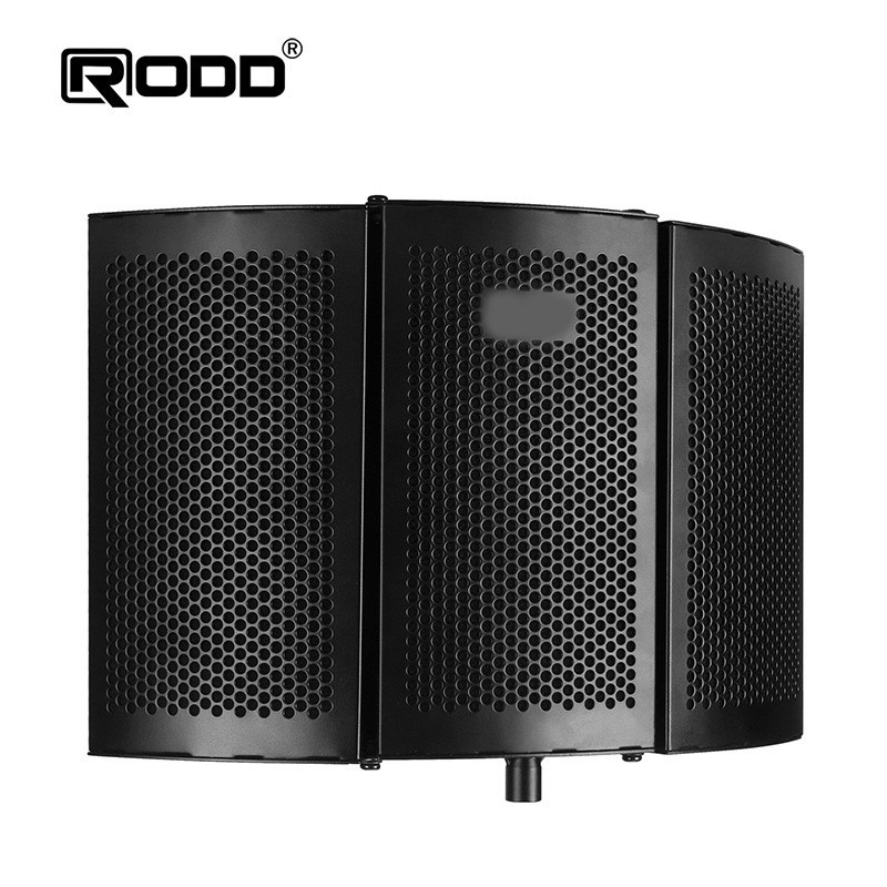 RODD Microphone Three-door Soundproof Studio Wind Screen Noise Reduction - HN15 - Black