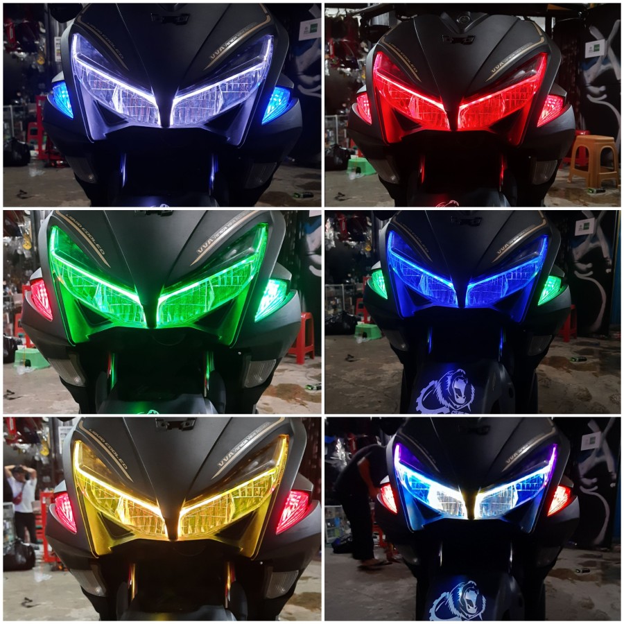 Jual Promo Lampu Drl Alis Aerox Vario Nmax Rgb Warna Merah Putih Biru