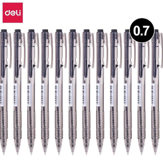 

Deli Retractable Smooth writing Ballpoint Pen EQ00120 TERBATAS