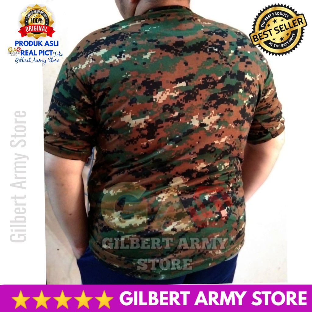 Kaos Loreng Jumbo Gambar Glock Motif Marpat Gilbert Army Store Tshirt Murah Militer jumbo