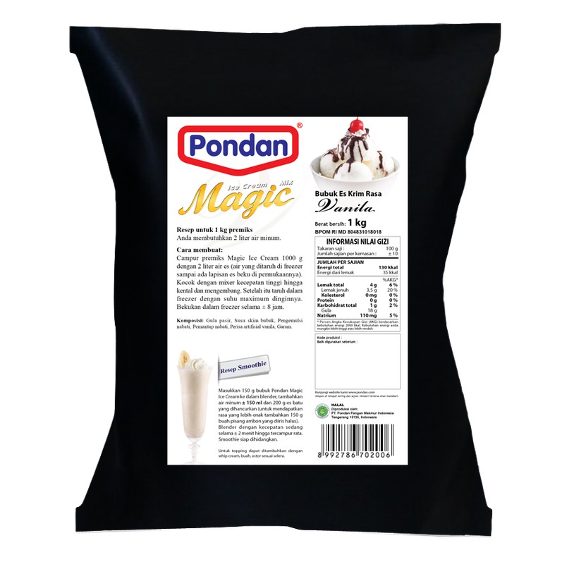 

Pondan Ice Cream Vanilla (bulky)