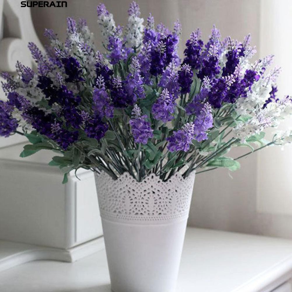  Bayar Di Tempat 10 Kepala 1 Bouquet Faux Silk Lavender  