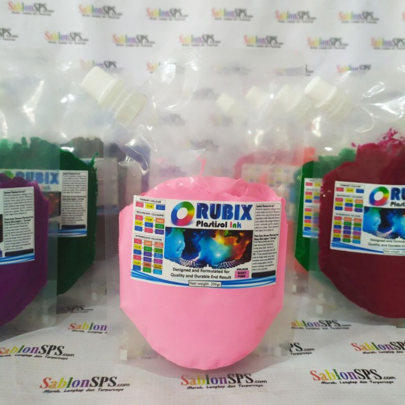 TINTA SABLON PLASTISOL RUBIX BABY PINK 200GR