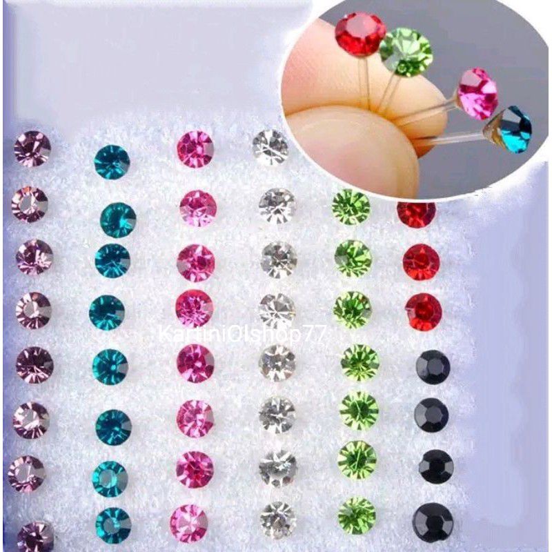 Anting Stud ANTI ALERGI // Anting Tusuk Plastik Mata Import