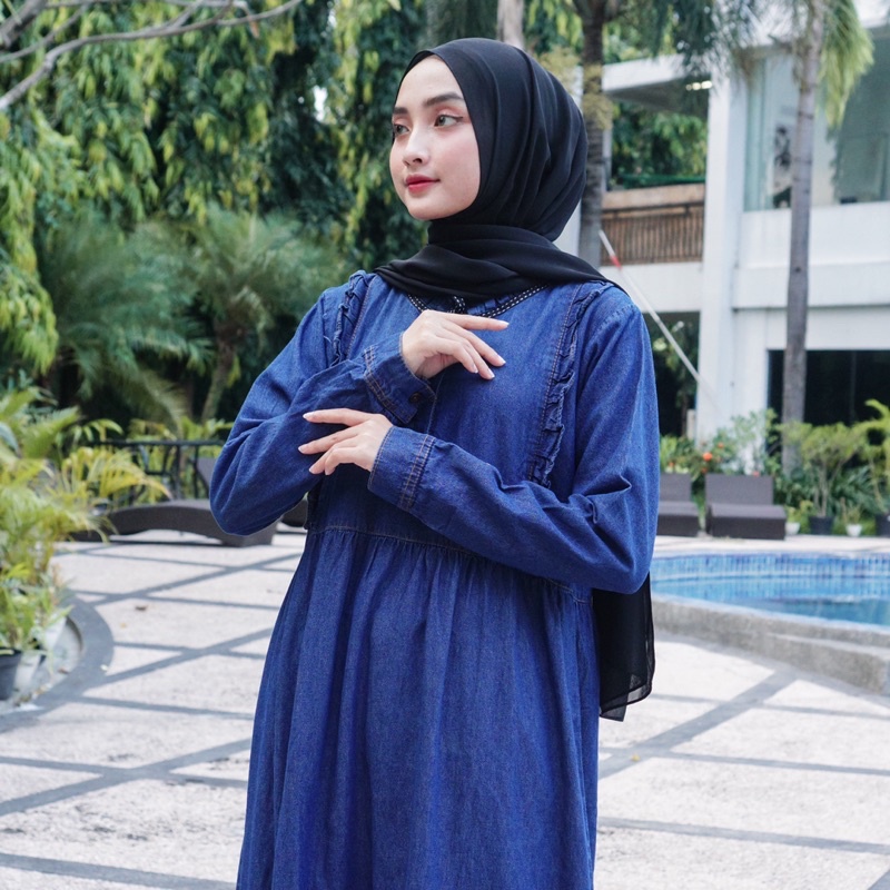 Long dress Aisya soft jeans denim