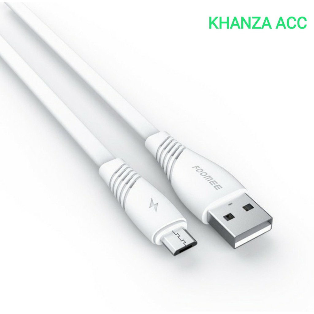 KHANZAACC Kabel Data Foomee NS20 Data Cable Micro USB Fast Charging 2 Meter