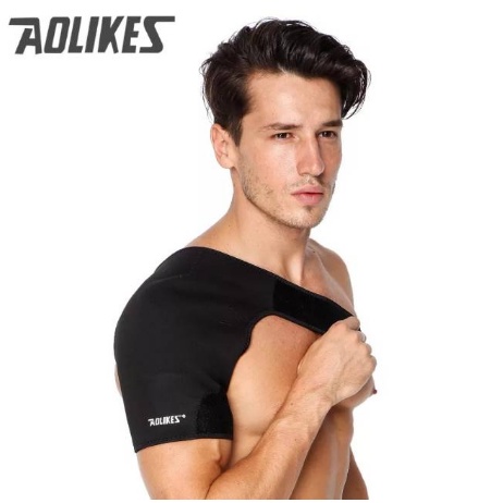 Penyangga Bahu Shoulder Support Pelindung Bahu Agar Tidak Cedera-Black left shoulder