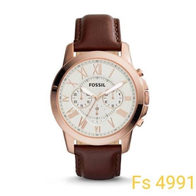 Jam Pria Fossil FS4991 & FS 4991 Original Baterai Leather