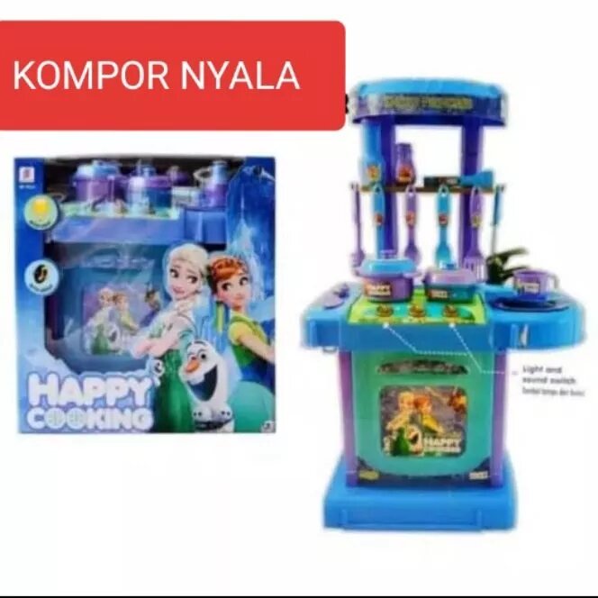 Mainan Kitchen Frozen Kompor Nyala Besar / Mainan Anak Masakan Kompor Nyala / Mainan Anak Perempuan
