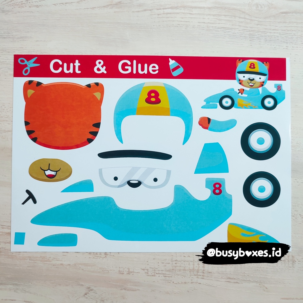 [busyboxes.id] Mainan Edukasi Aktivitas anak cut and glueseri holiday vol.1  aktivitas paud preachool mainan edukasi gunting tempel