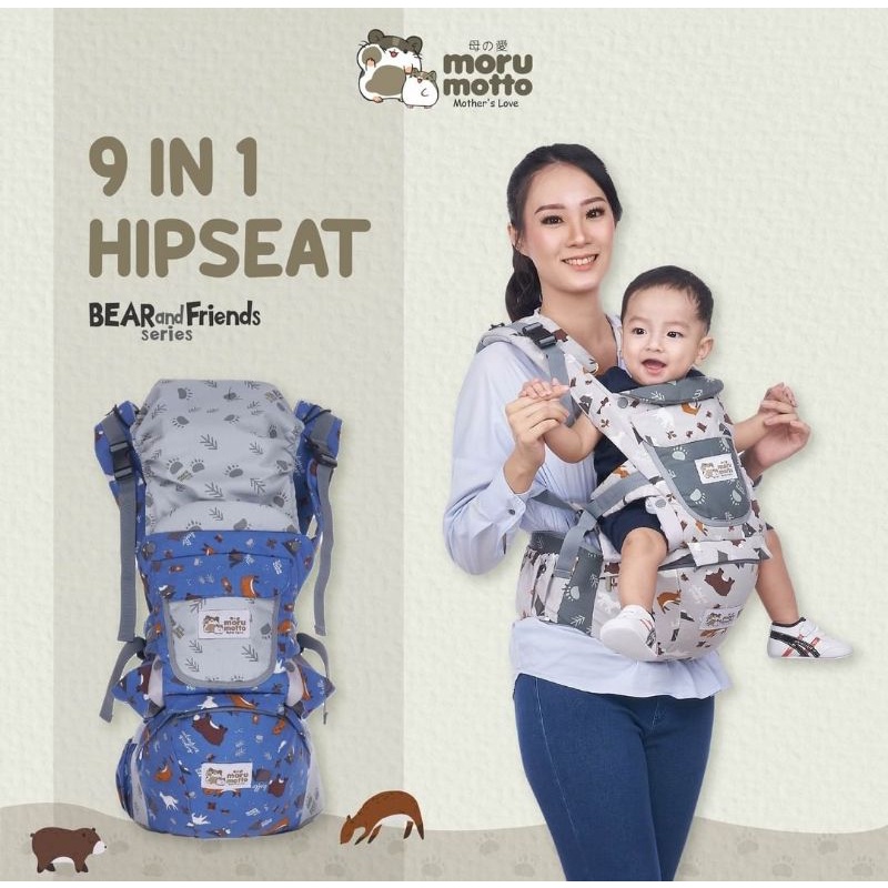 Morumotto Hipseat 9in1 Bear &amp; Friends Series MMG4004 - Gendongan Bayi