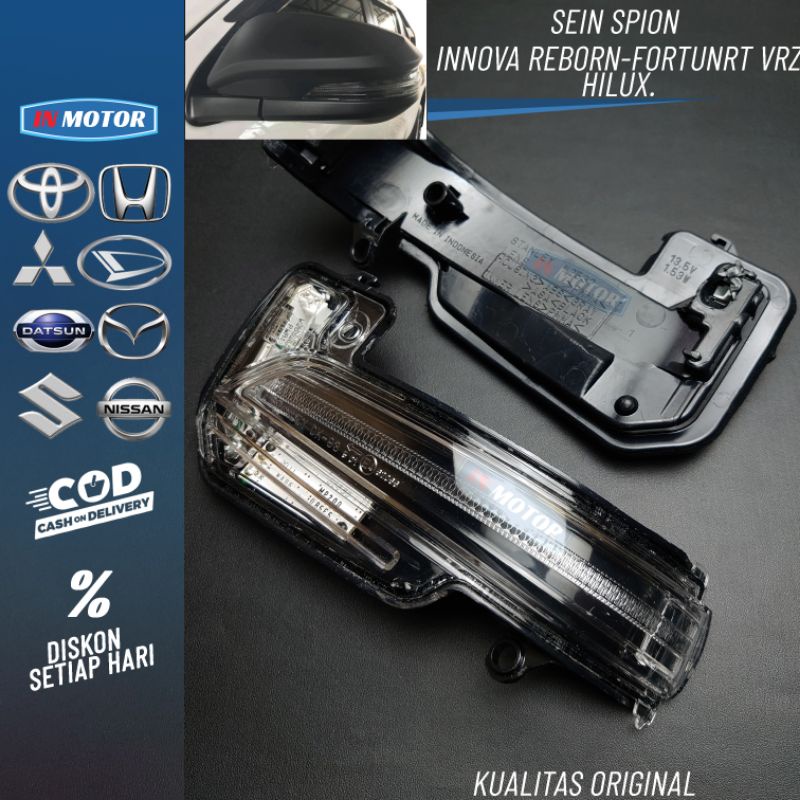 lampu sen spion FORTUNER VRZ HILUX  INNOVA REBORN ORIGINAL LAMPU SPION REBORN LAMPU SPION FORTUNER V