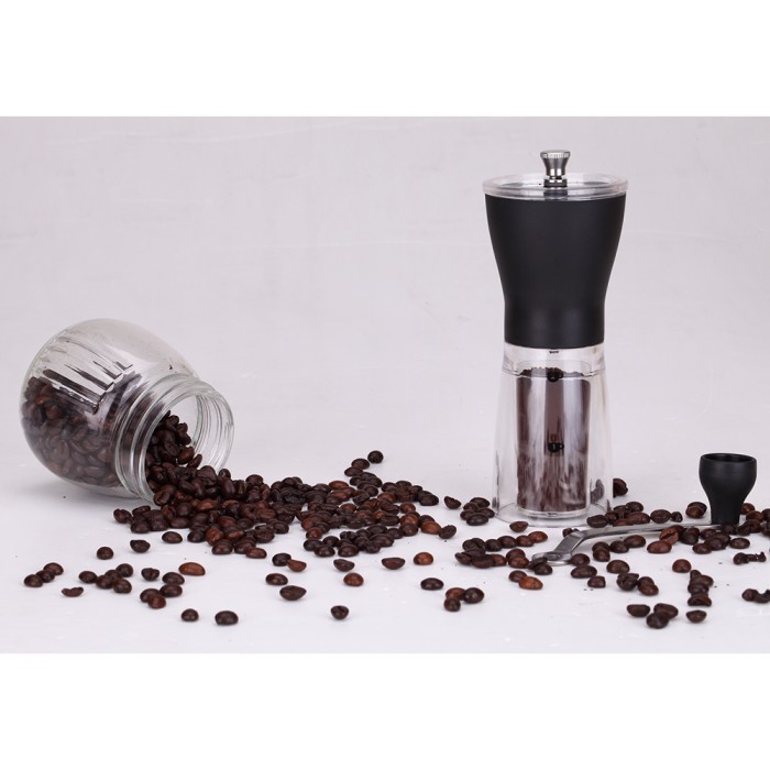 OneTwoCupss Alat Penggiling Kopi Manual Coffee Grinder Black