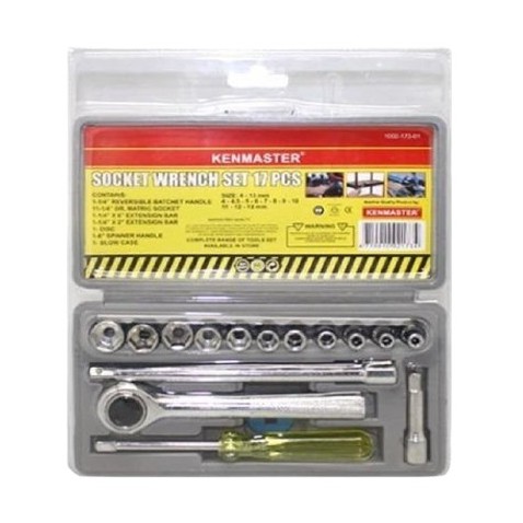 Kunci Scok 17pcs / Kenmaster Kunci Sok/Sock Kunci Shock Socket Wrench Set