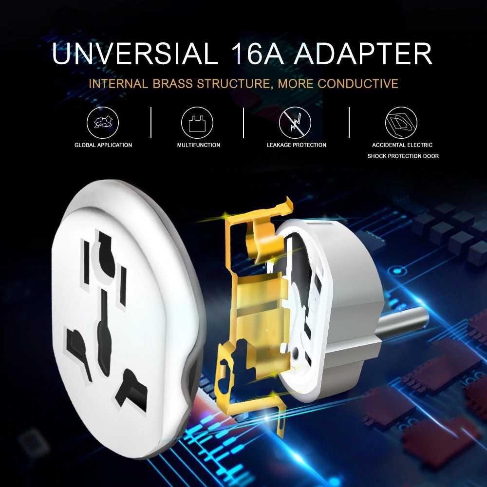 GS8 Loop Universal Travel Adapter AU US UK to EU Plug Auktion 16A N16