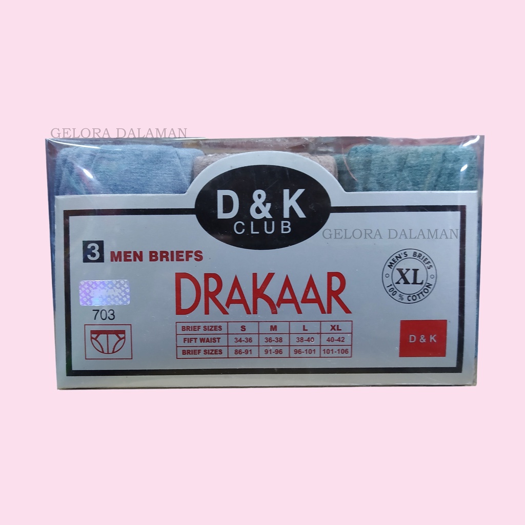 1 Kotak Isi 3Pcs  Celana Dalam Pria  Bahan Adem Lembut Cd Termurah