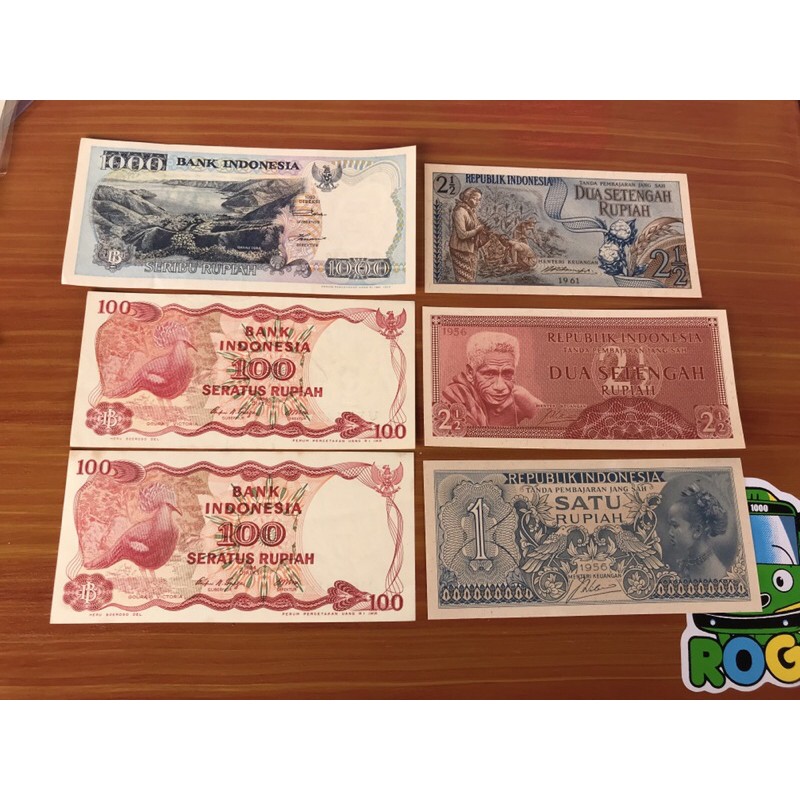 Uang Kuno Borongan Lot 075 UNC 6Lembar
