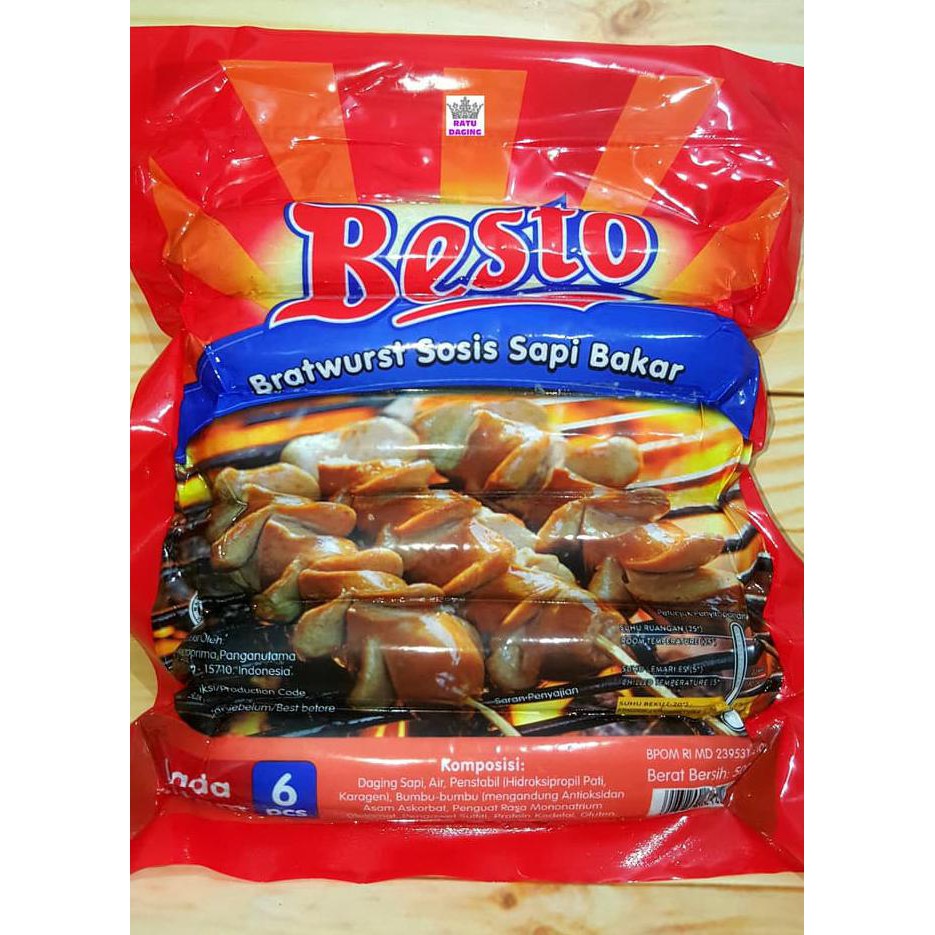 

Promo !! Sosis bakar Lada hitam / Sosis Besto / Sosis Sapi @500gram