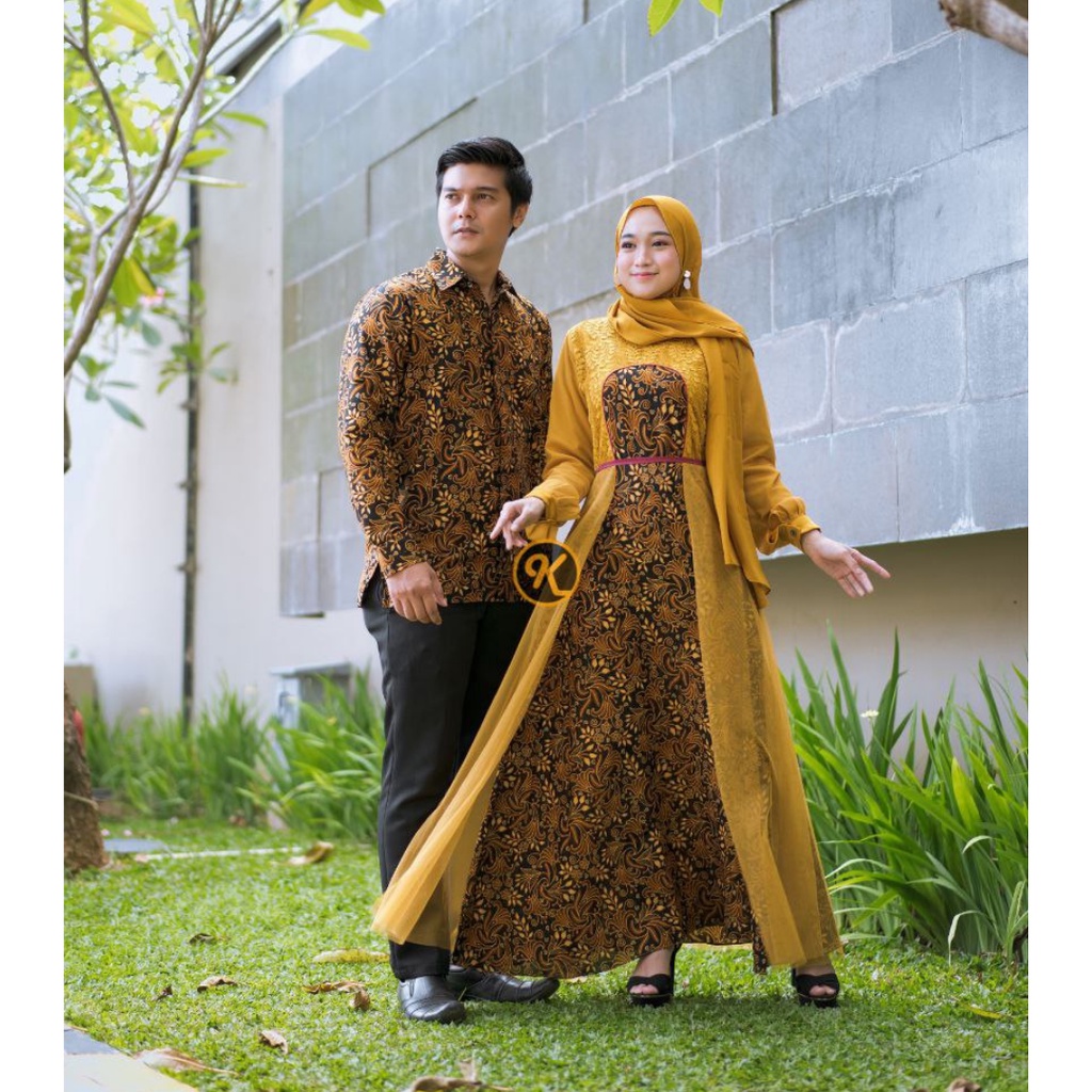 Maura Couple - Sania Ruffle Batik Couple ori Ndoro jowi DNT Garansi Termurah Shopee - Couple TIARA - Baju couple pasangan terbaru 2022 - Batik couple pasangan modern