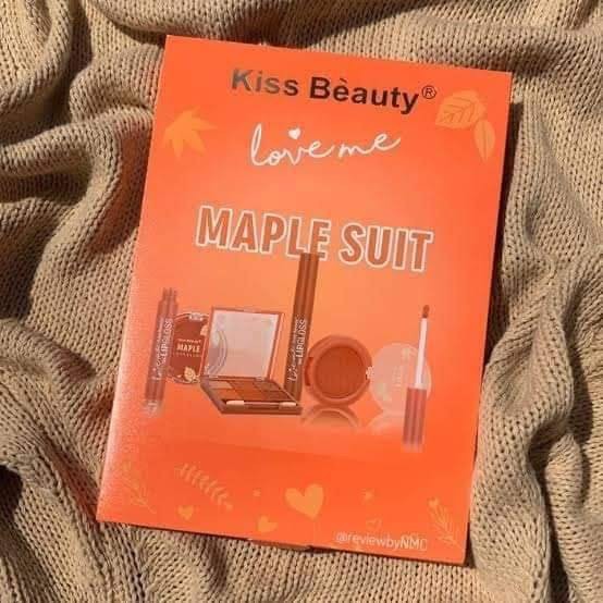 [Per Set ] Kiss Beauty Maple Suit Make Up Set 3in1 Eyeshadow, Blush On, Lipcream