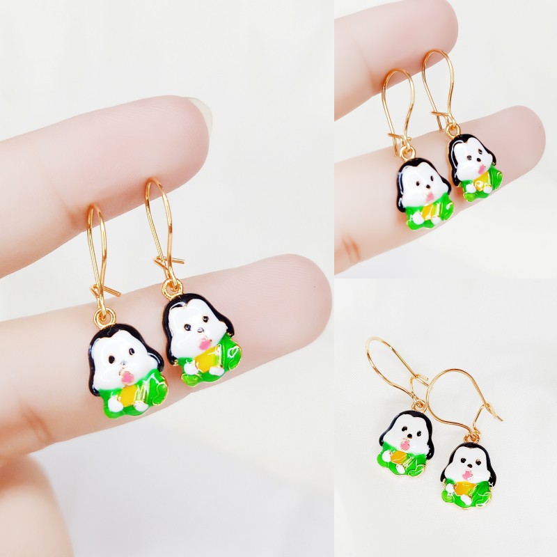 Anting Xuping 24K Motif Boneka Hijau Mewah