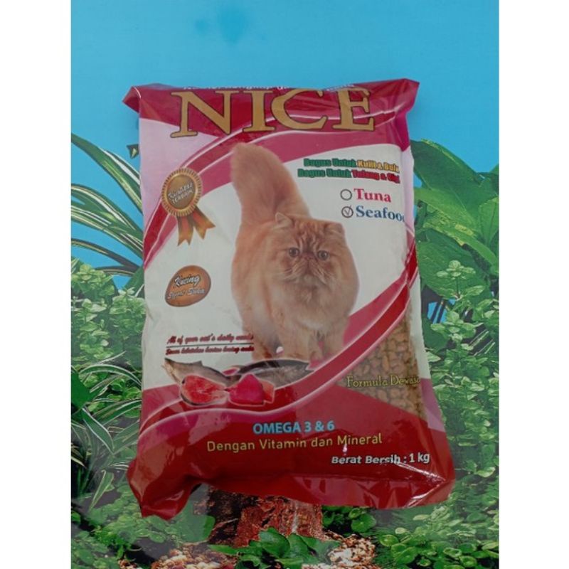 nice cat food 1kg seafood // tuna