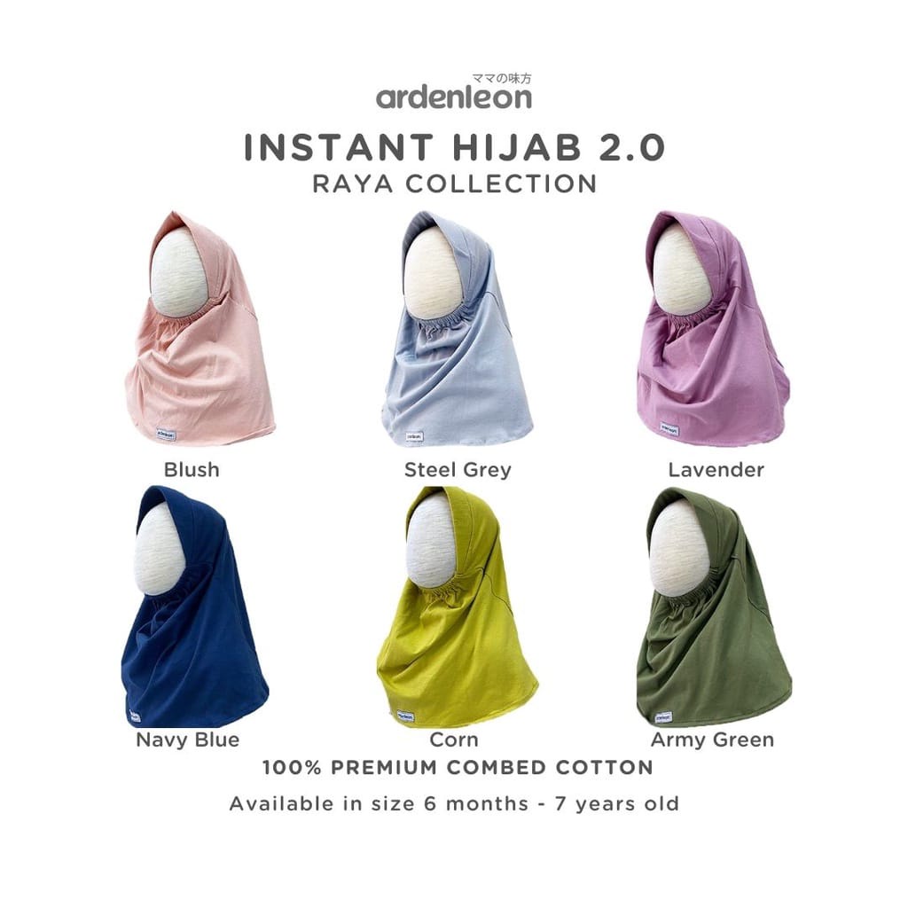 ArdenLeon HIJAB INSTANT Anak Raya Collection 2022 / Jilbab Bayi Anak Arden Leon NEW