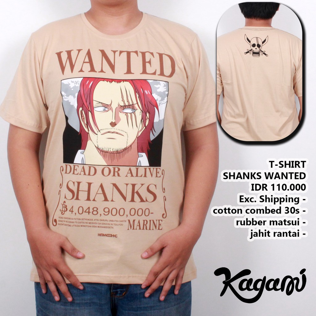 T-SHIRT SHANKS WANTED - ONE PIECE