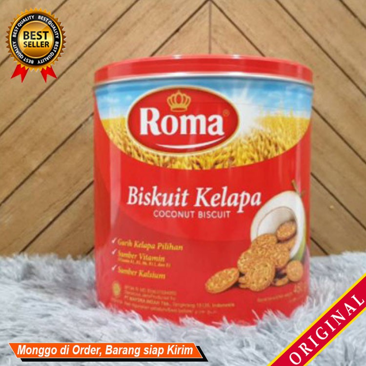 

Jajanan Kue Lebaran camilan keluarga Sajian menyenangkan ROMA Biskuit Kelapa 450g