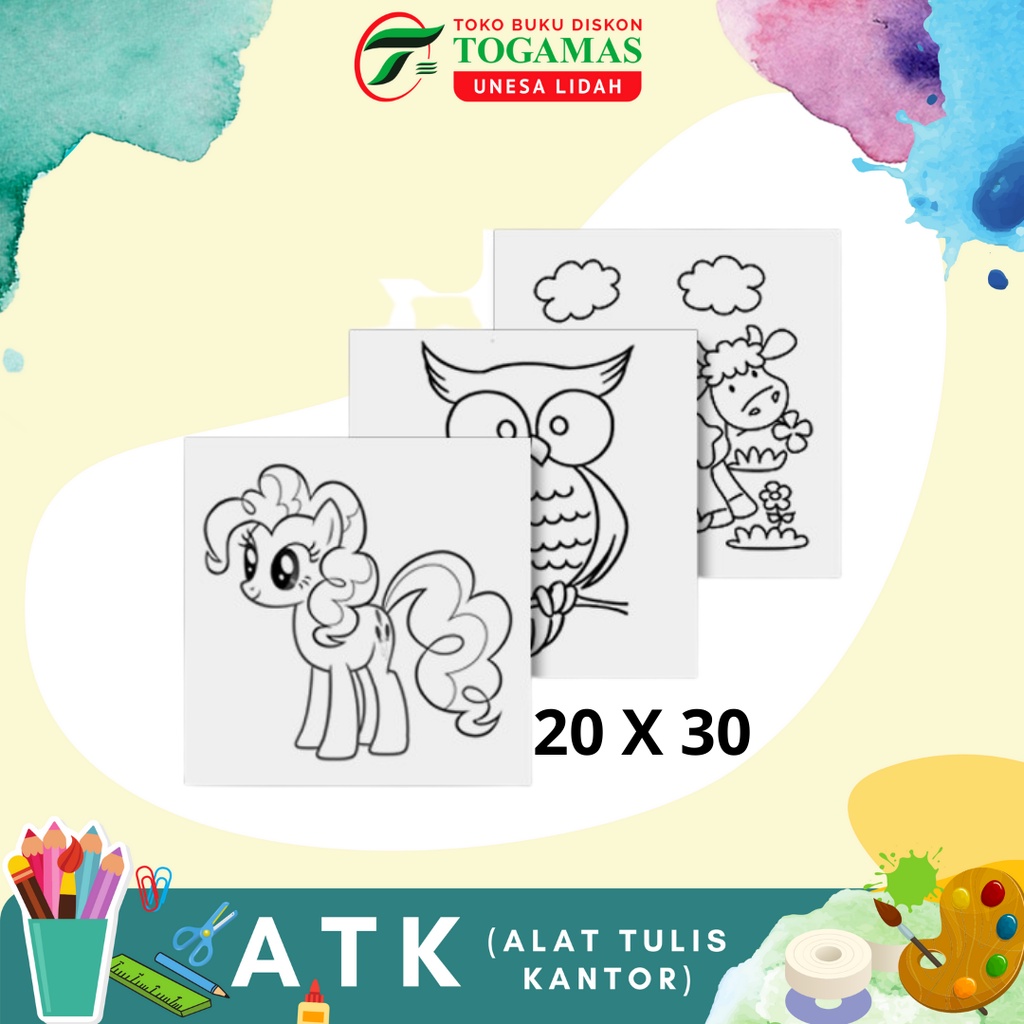 

KANVAS LUKIS 20X30 GAMBAR ATA / READY STOCK