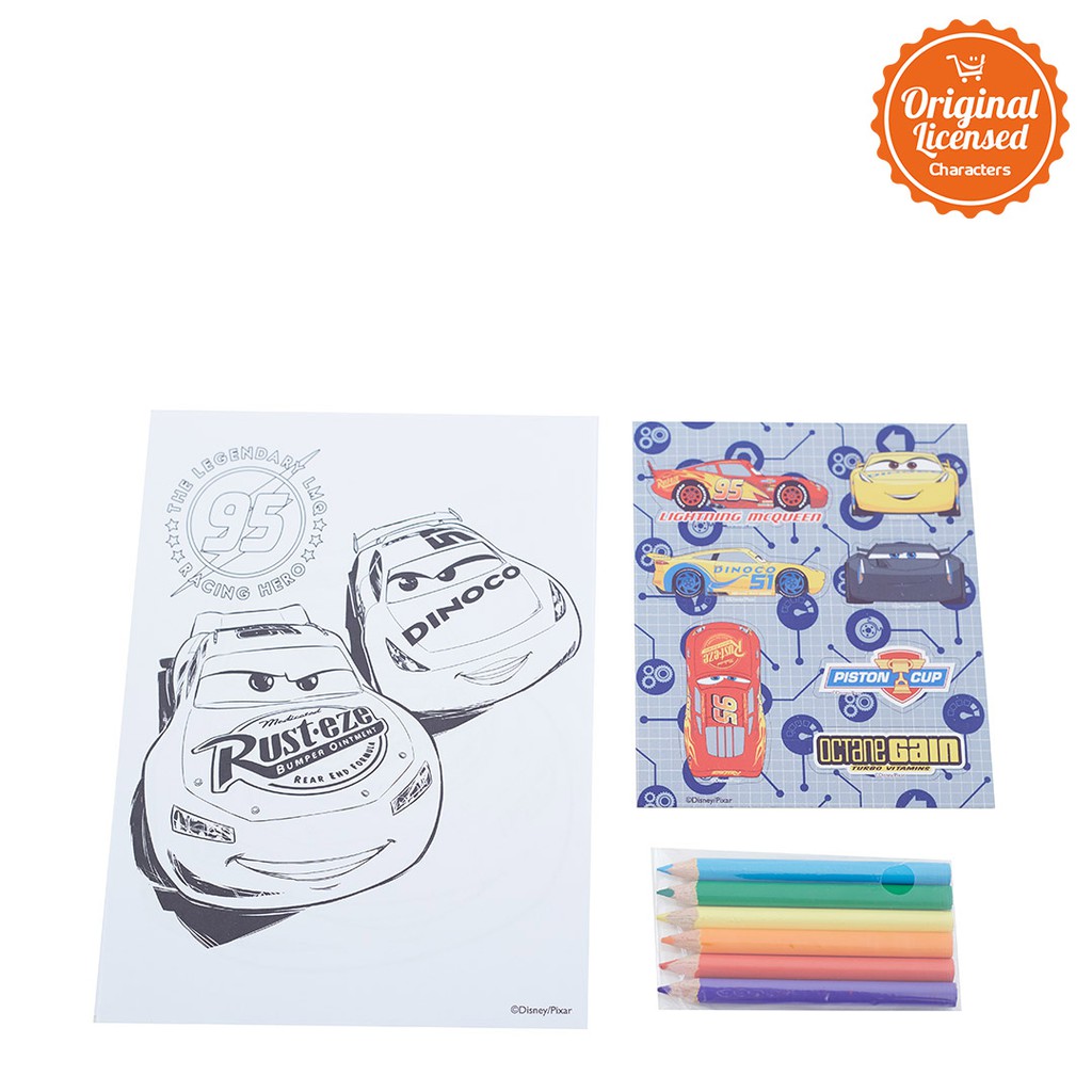 Character Land Disney Cars Coloring Set Perlengkapan Menggambar Shopee Indonesia