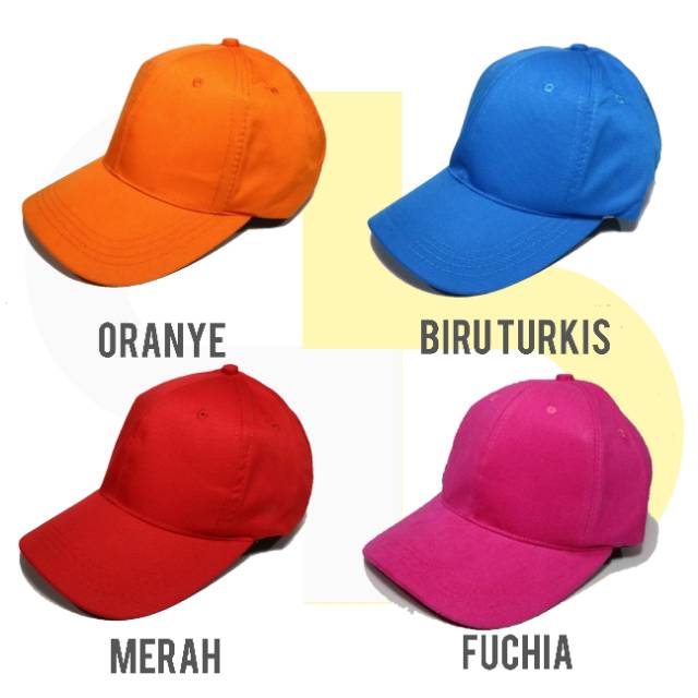 Topi Polos Anak Kualitas Distro Bahan Twill  Pengait Peyetel Ring dan Rell