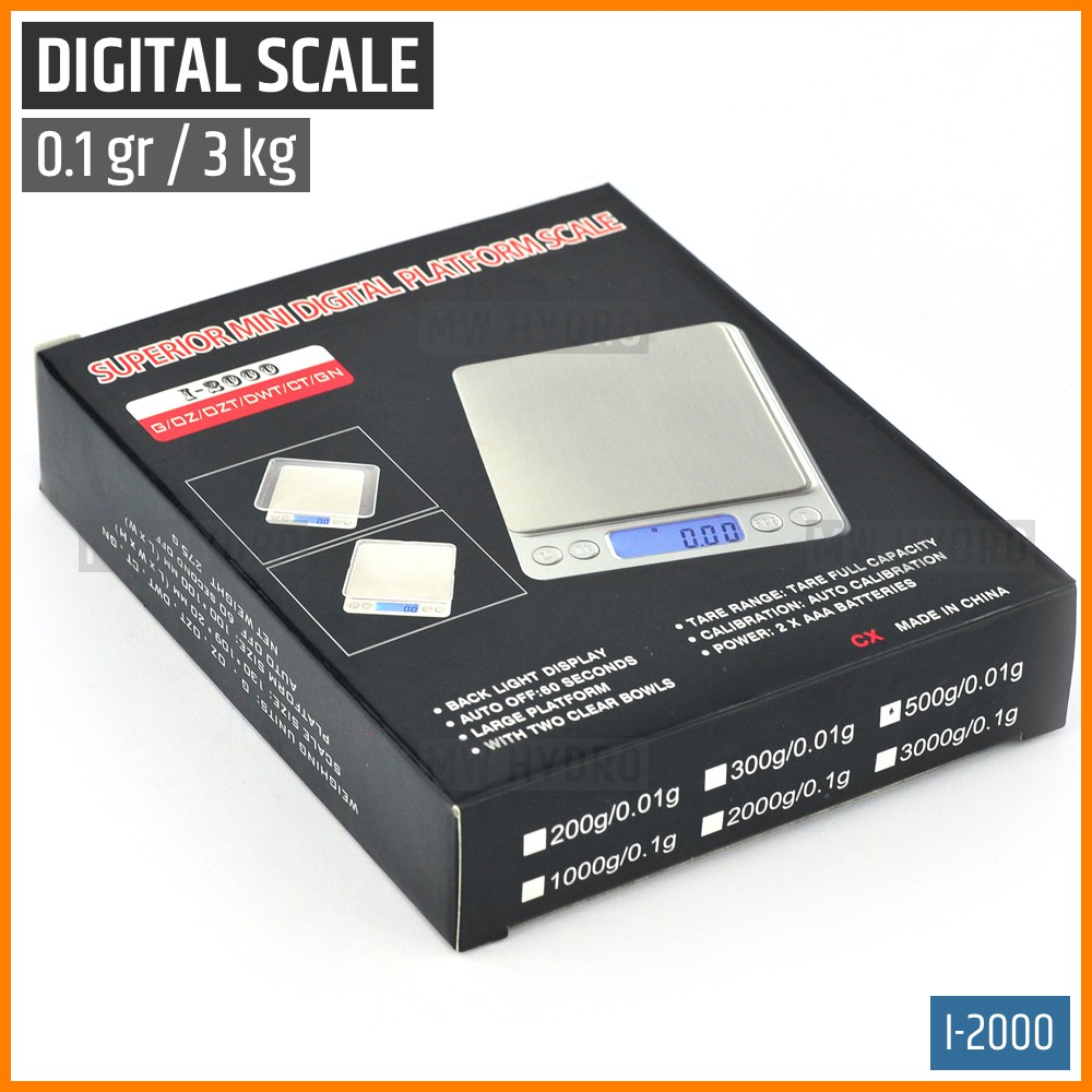 Mini Digital Platform Scale I-2000 - 0.01 x 500g / 0.1 x 3000g, Timbangan Digital