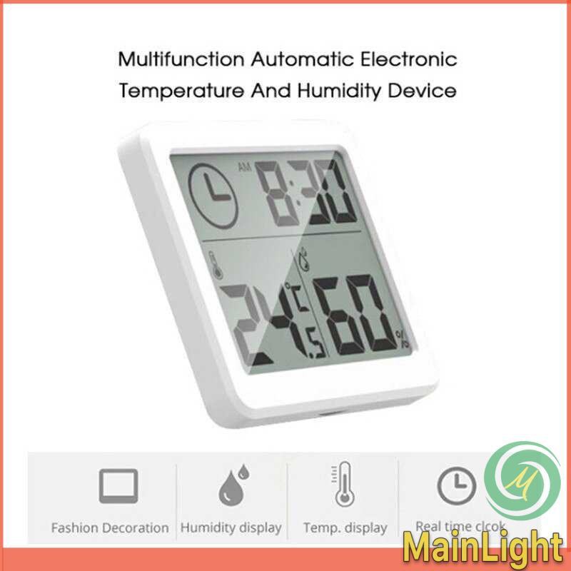 GS8 Jam Digital ANENG Meja Dinding Thermometer Hygrometer Sensor - ZL20 Hitam