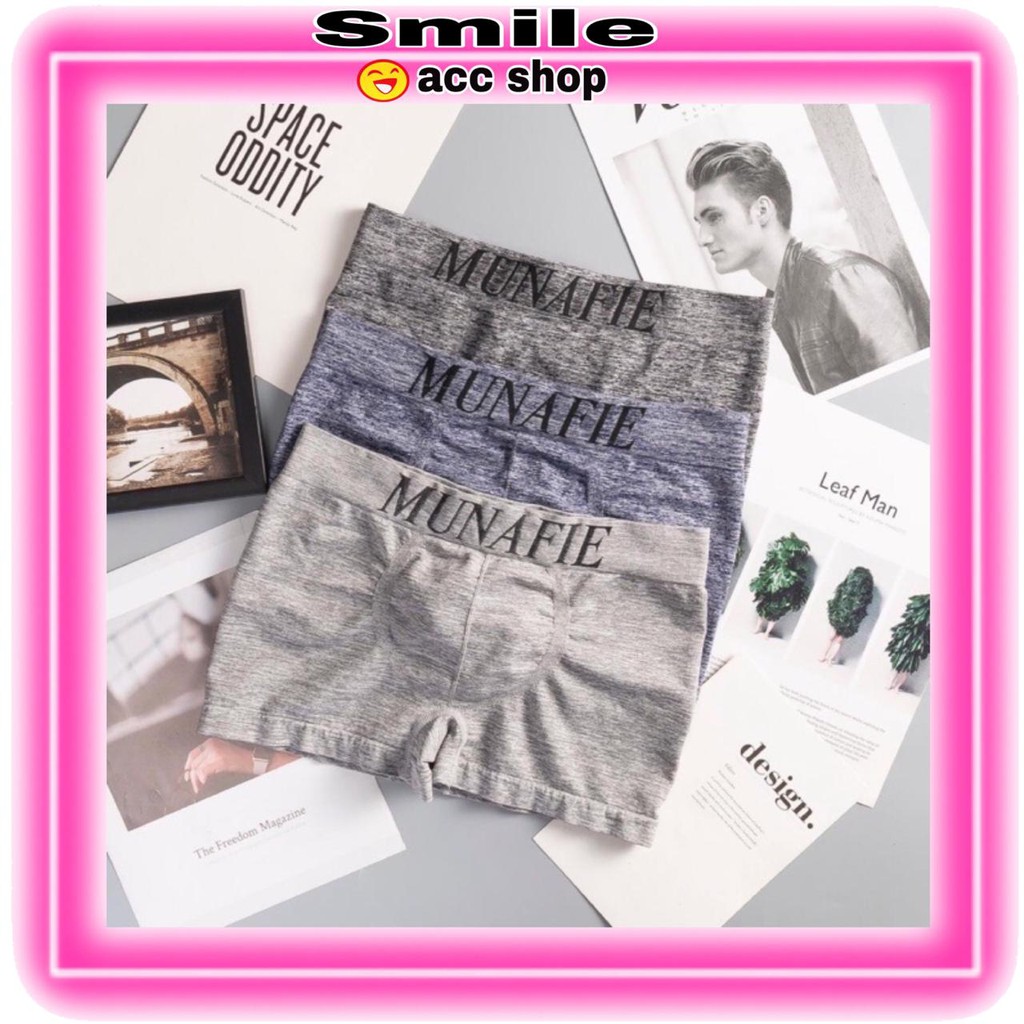 SMILE KOLOR BOXER PRIA/MUNAFIE UNDERWEAR MEN CELANA DALAM