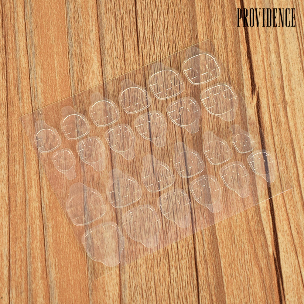 240pcs Stiker Perekat Kuku Palsu Warna Transparan Sekali Pakai Untuk Nail Art