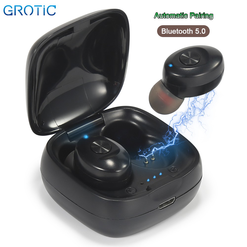 TWS Headset Bluetooth 5.0 GROTIC XG12 Earphone Mini Stereo Wireless Earbud For Samsung Xiaomi iPhone